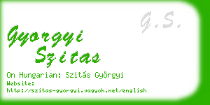 gyorgyi szitas business card