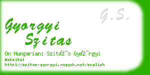 gyorgyi szitas business card